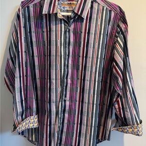 Robert Graham Multicolor Striped Shirt
